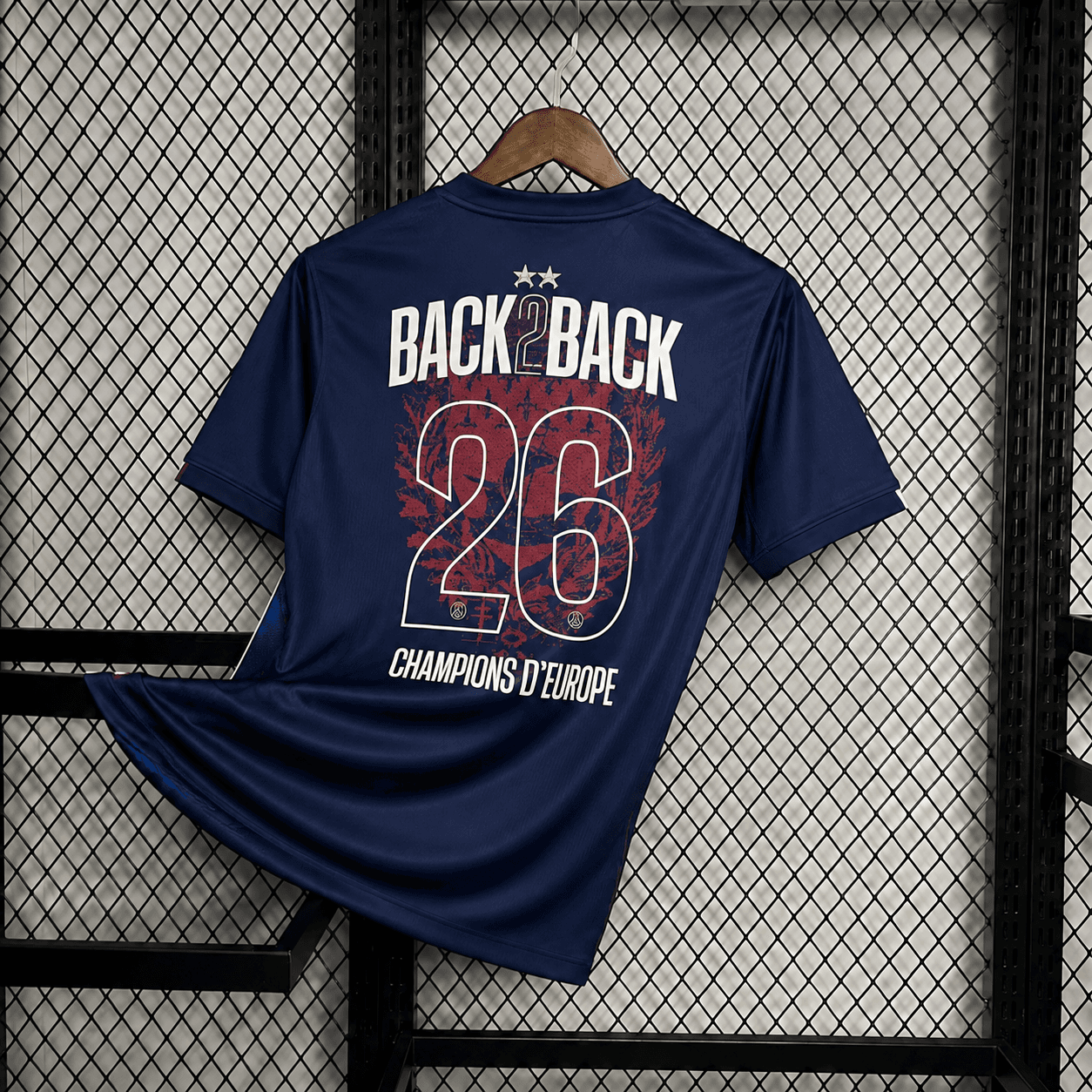 Maillot Domicile Stadium PSG 25/26 - Flocage Champions of Europe